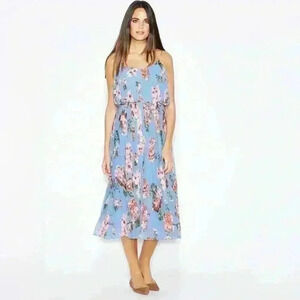 Mango Blue Floral Maxi Dress